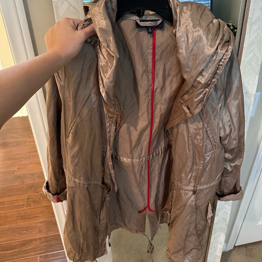 Vintage Jones New York Metallic Bronze Jacket with Red Accents